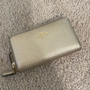 Metallic Gold Coach Gift Card Holder